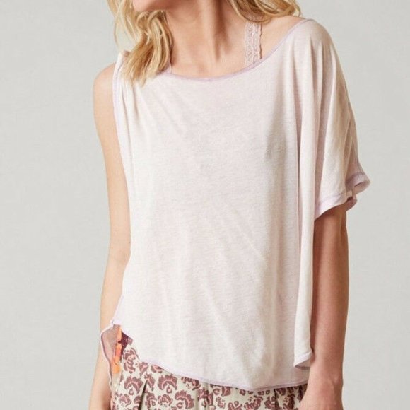 Free People Lavender Pluto One Shoulder Top - Picture 1 of 6